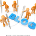 15165-Orange-People-Surrounding-The-Blue-Word-Blog-And-Holding-L