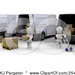 25496-Clipart-Illustration-Of-Two-White-Characters-Loading-Shipp
