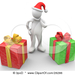 26286-Clipart-Illustration-Of-A-White-Person-Wearing-A-Santa-Hat
