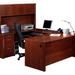 41Vs+XFh1+L. Tuscany Brown U-Shape Desk with Hutch Embassy Tusca