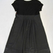 90716B-34 GUCCI BLACK COTTON JERSEY&SILK DRESS SIZE 2 4 6(BACK) 