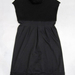 90924B-03A  MOSCHINO BLACK WOOL JERSEY&WOOL JERSEY DRESS SIZE ON