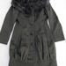 91006B-43A MOSCHINO GREY WOOL RABBIT COLLAR COAT SIZE 2 4 6 PRIC